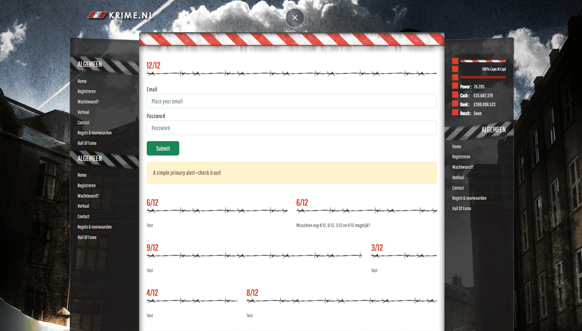 Responsive Site with Dual Navigation for Krime.nl
